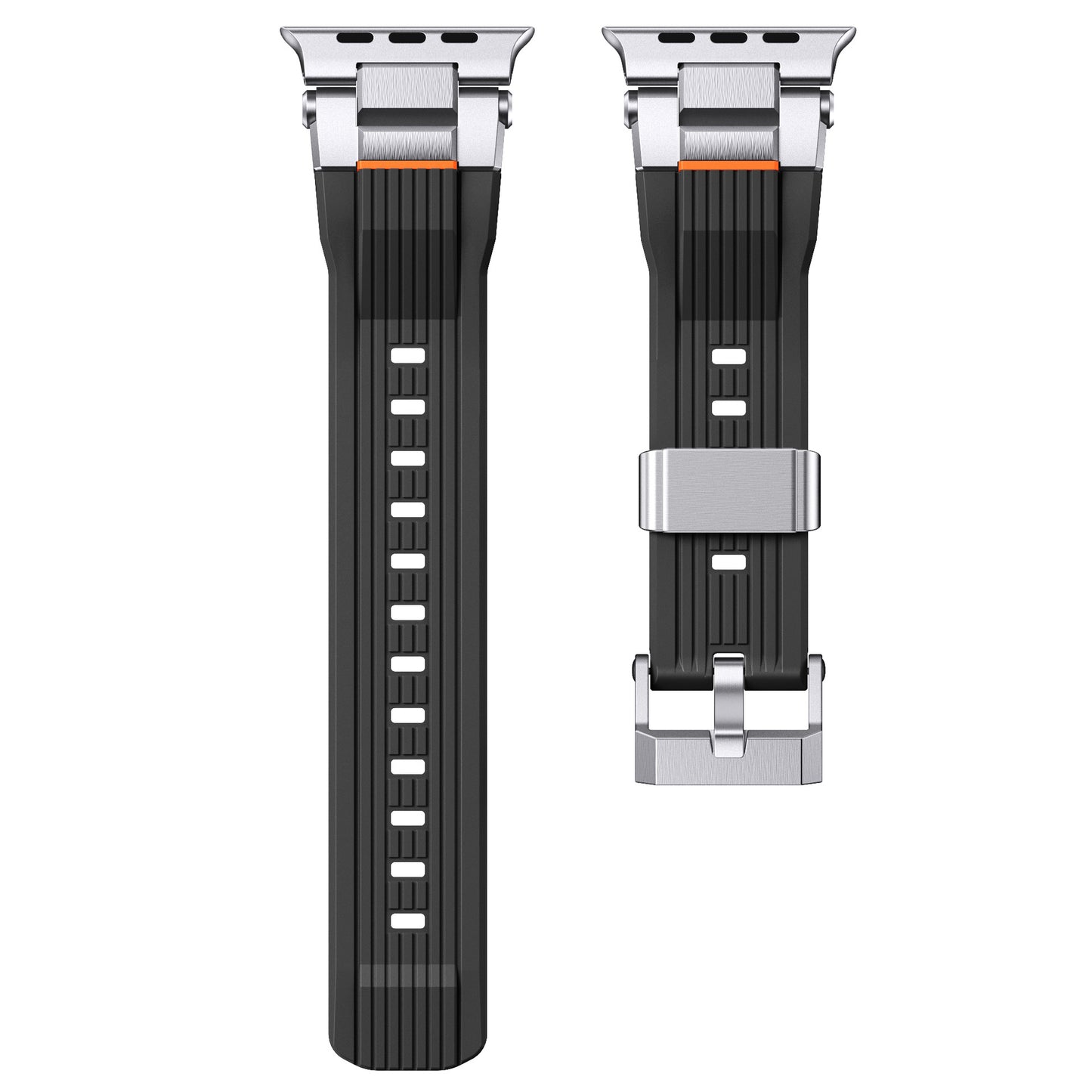 Mecha Armor TPU Band for Apple Watch Industrial Metal Style.