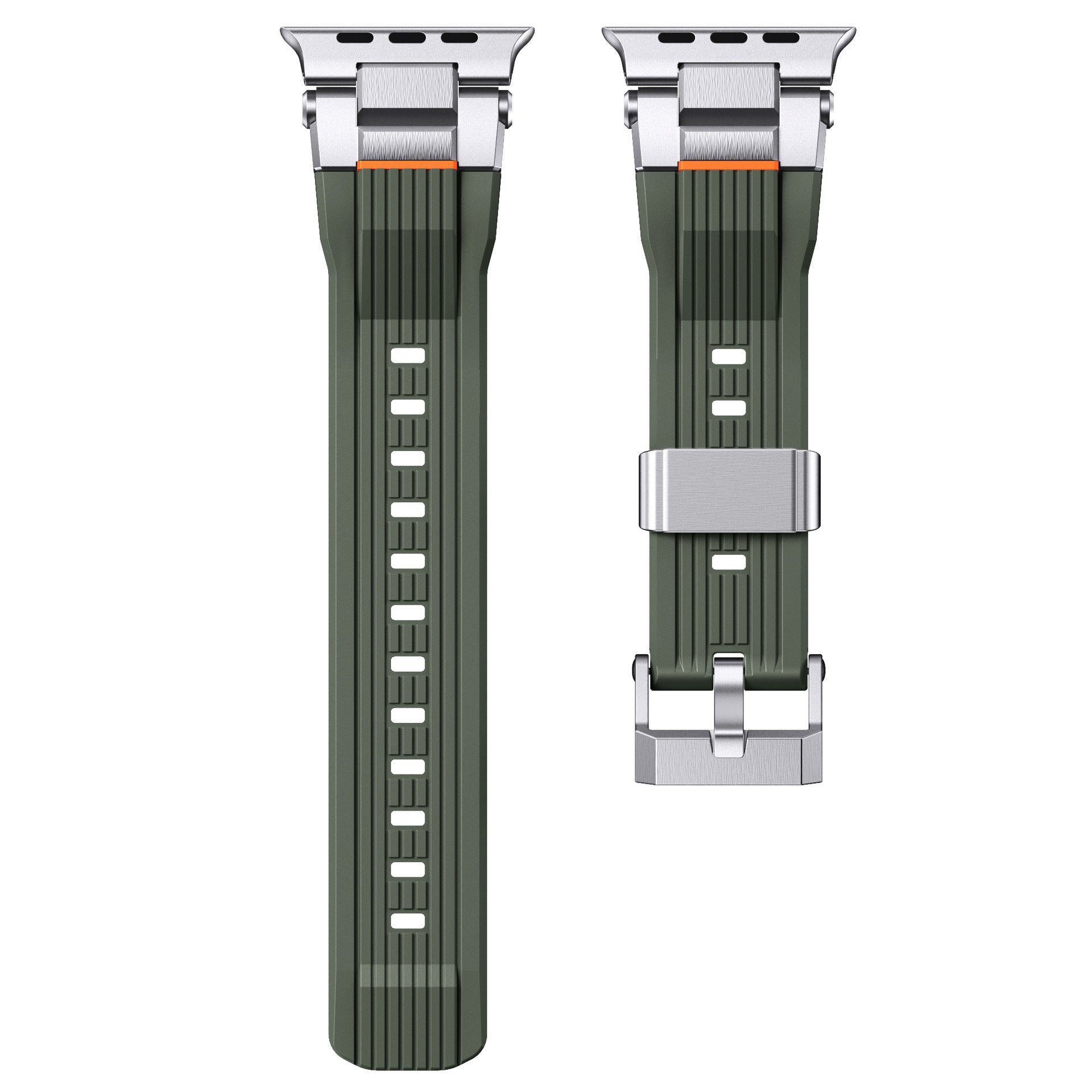 Mecha Armor TPU Band for Apple Watch Industrial Metal Style.