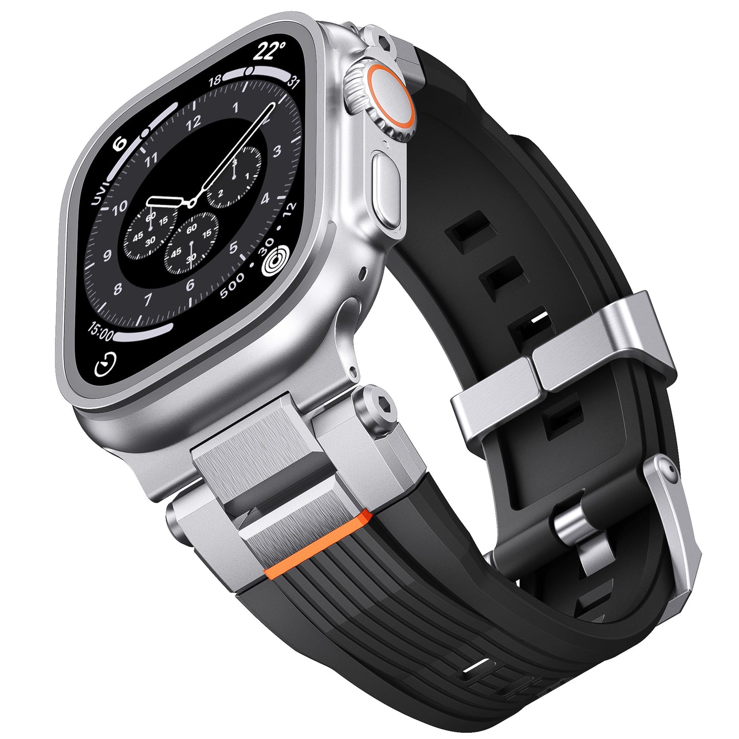 Mecha Armor TPU Band for Apple Watch Industrial Metal Style.