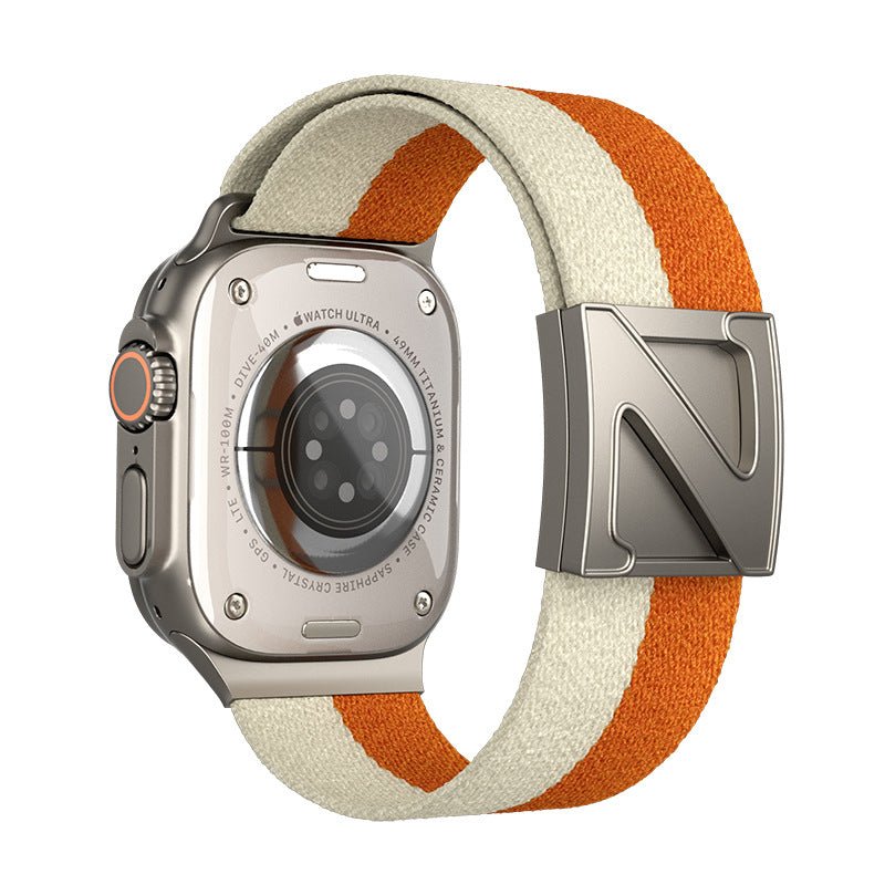 Nylon Braided Magnetic Z Buckle Band for Apple Watch