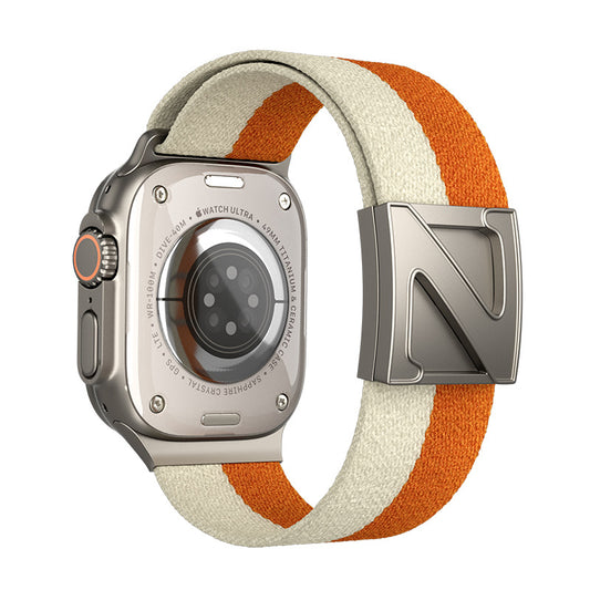 Nylon Braided Magnetic Z Buckle Band for Apple Watch