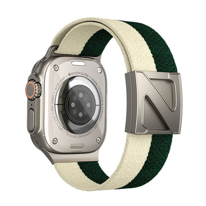 Nylon Braided Magnetic Z Buckle Band for Apple Watch