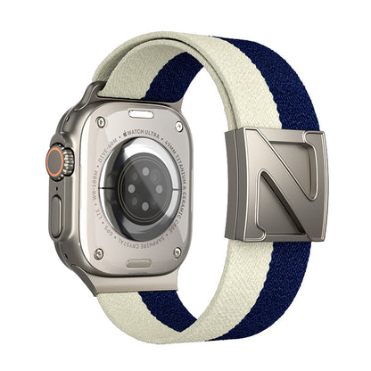 Nylon Braided Magnetic Z Buckle Band for Apple Watch