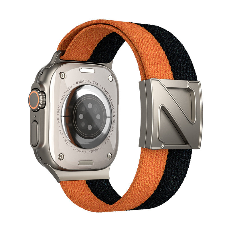 Nylon Braided Magnetic Z Buckle Band for Apple Watch