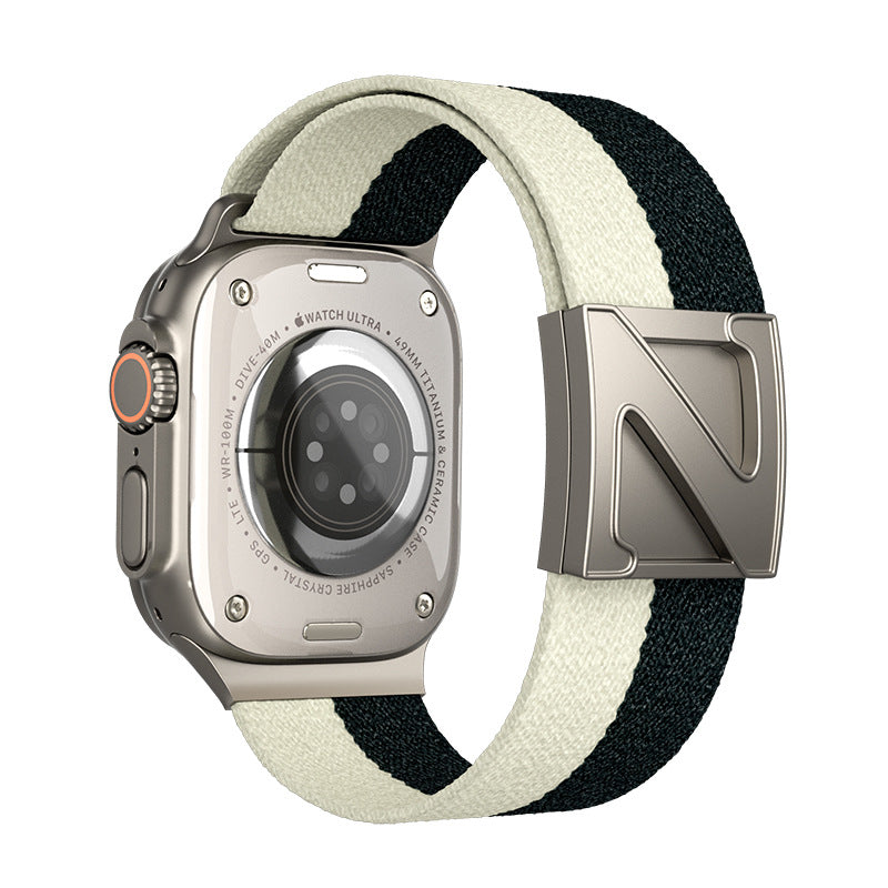 Nylon Braided Magnetic Z Buckle Band for Apple Watch