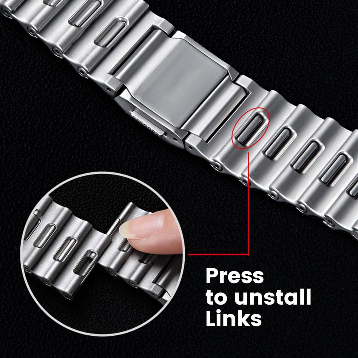 Ocean-Wave Metal Magnetic Link Band for Apple Watch