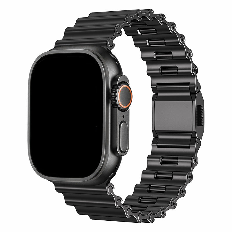 Ocean-Wave Metal Magnetic Link Band for Apple Watch