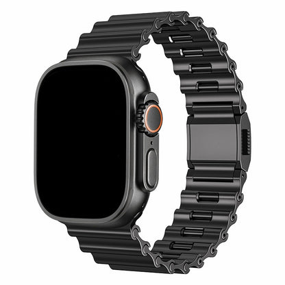 Ocean-Wave Metal Magnetic Link Band for Apple Watch