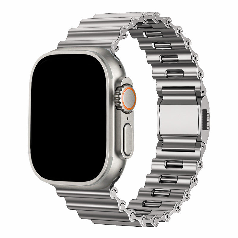 Ocean-Wave Metal Magnetic Link Band for Apple Watch