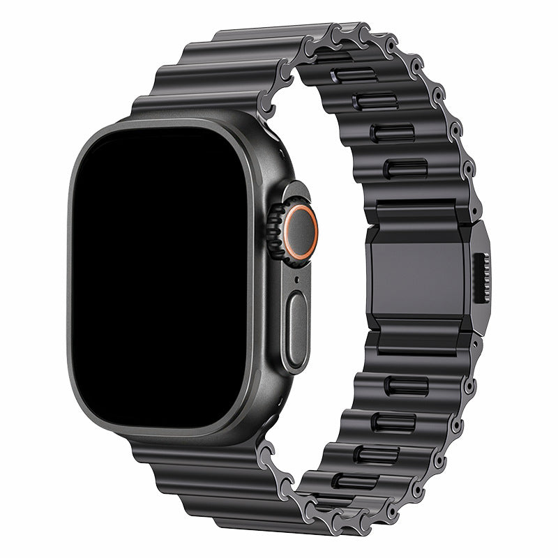 Ocean-Wave Metal Magnetic Link Band for Apple Watch