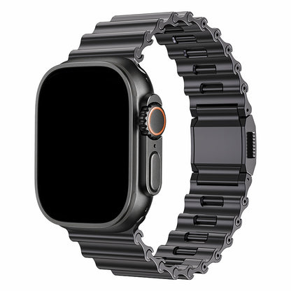 Ocean-Wave Metal Magnetic Link Band for Apple Watch