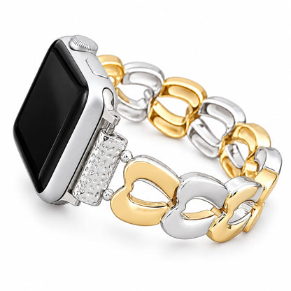 Open Heart Stretch Metal Bracelet Band for Apple Watch
