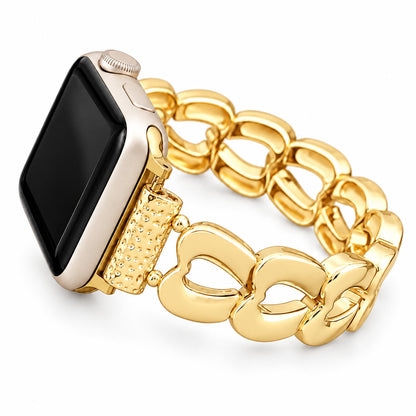 Open Heart Stretch Metal Bracelet Band for Apple Watch