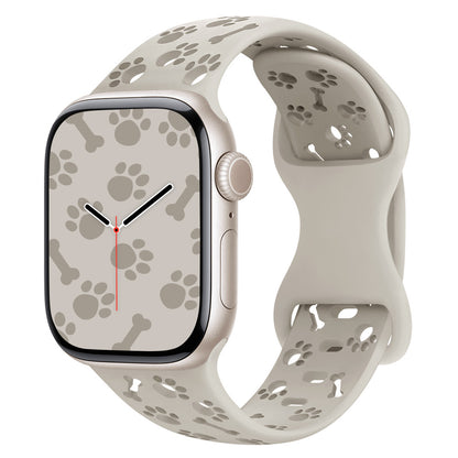 Paw & Bone Cutout Silicone Band for Apple Watch