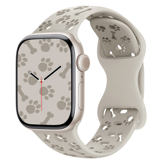 Paw & Bone Cutout Silicone Band for Apple Watch