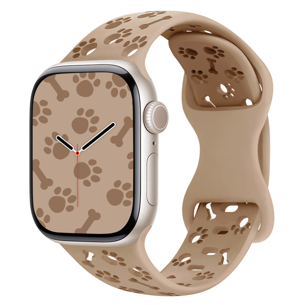 Paw & Bone Cutout Silicone Band for Apple Watch