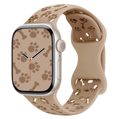 Paw & Bone Cutout Silicone Band for Apple Watch