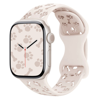Paw & Bone Cutout Silicone Band for Apple Watch