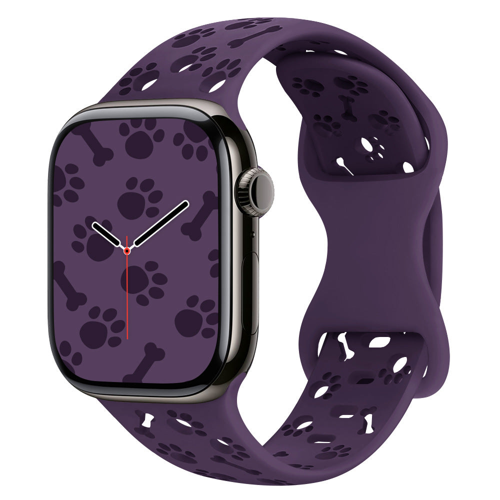 Paw & Bone Cutout Silicone Band for Apple Watch