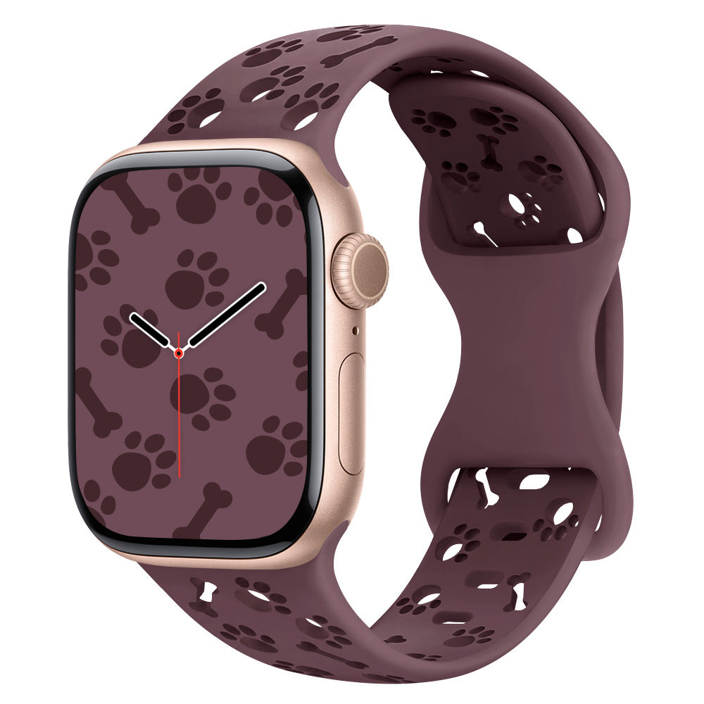 Paw & Bone Cutout Silicone Band for Apple Watch