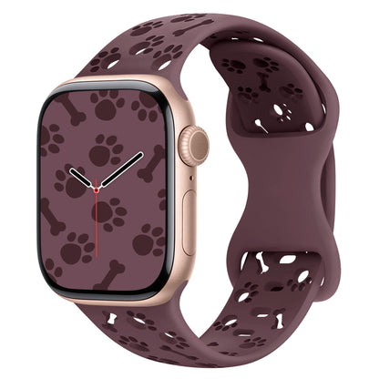 Paw & Bone Cutout Silicone Band for Apple Watch