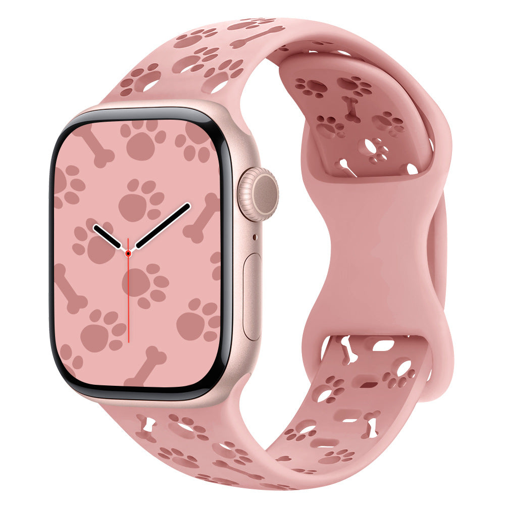Paw & Bone Cutout Silicone Band for Apple Watch