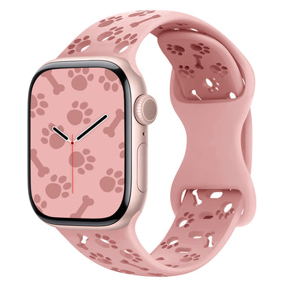 Paw & Bone Cutout Silicone Band for Apple Watch