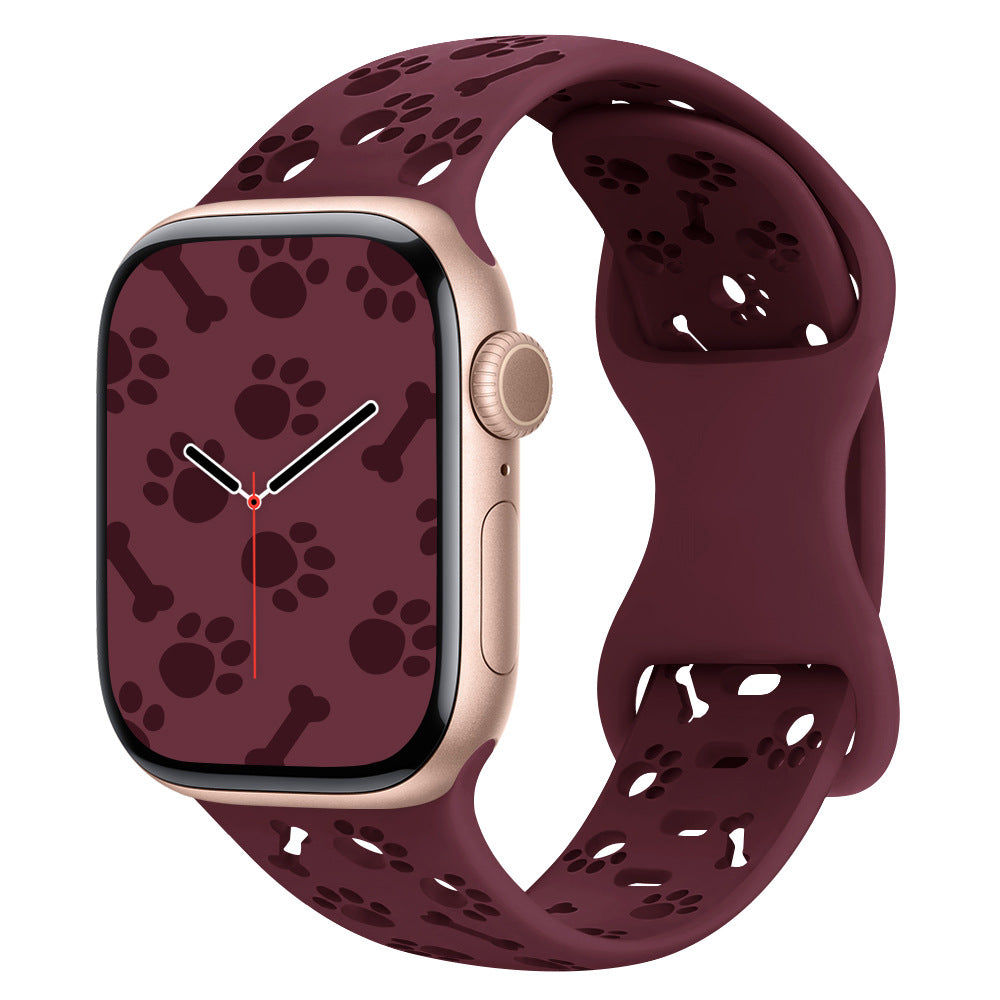 Paw & Bone Cutout Silicone Band for Apple Watch