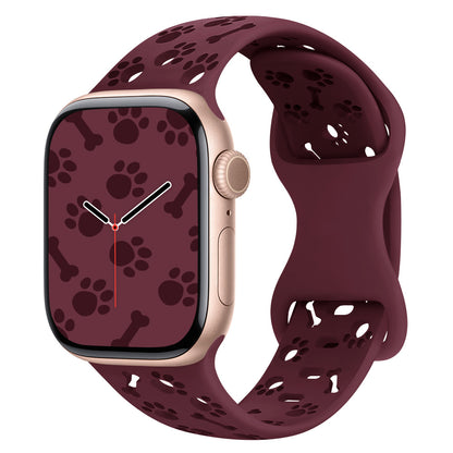 Paw & Bone Cutout Silicone Band for Apple Watch