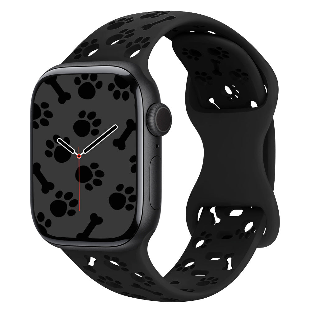 Paw & Bone Cutout Silicone Band for Apple Watch