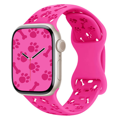 Paw & Bone Cutout Silicone Band for Apple Watch