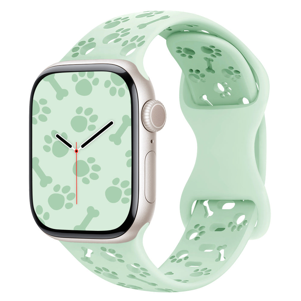 Paw & Bone Cutout Silicone Band for Apple Watch