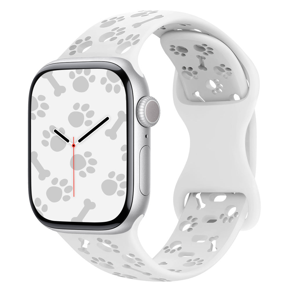 Paw & Bone Cutout Silicone Band for Apple Watch
