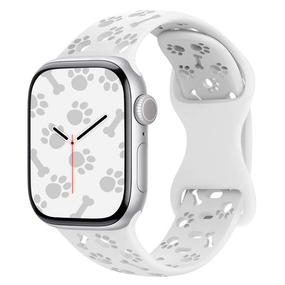 Paw & Bone Cutout Silicone Band for Apple Watch