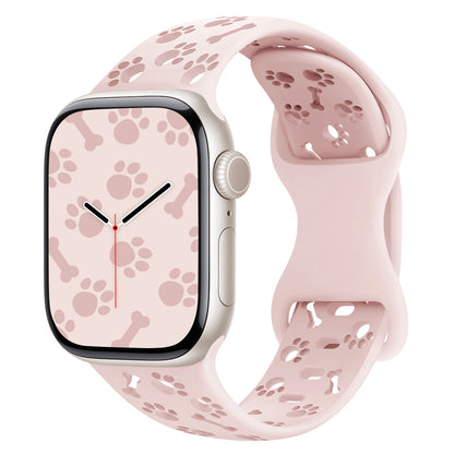 Paw & Bone Cutout Silicone Band for Apple Watch
