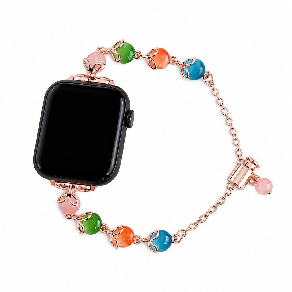 Petal Charm Beaded Bracelet Band for Apple Watch