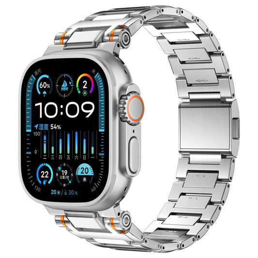 Precision Magnetic Steel Band for Apple Watch – Mechanical Style Design