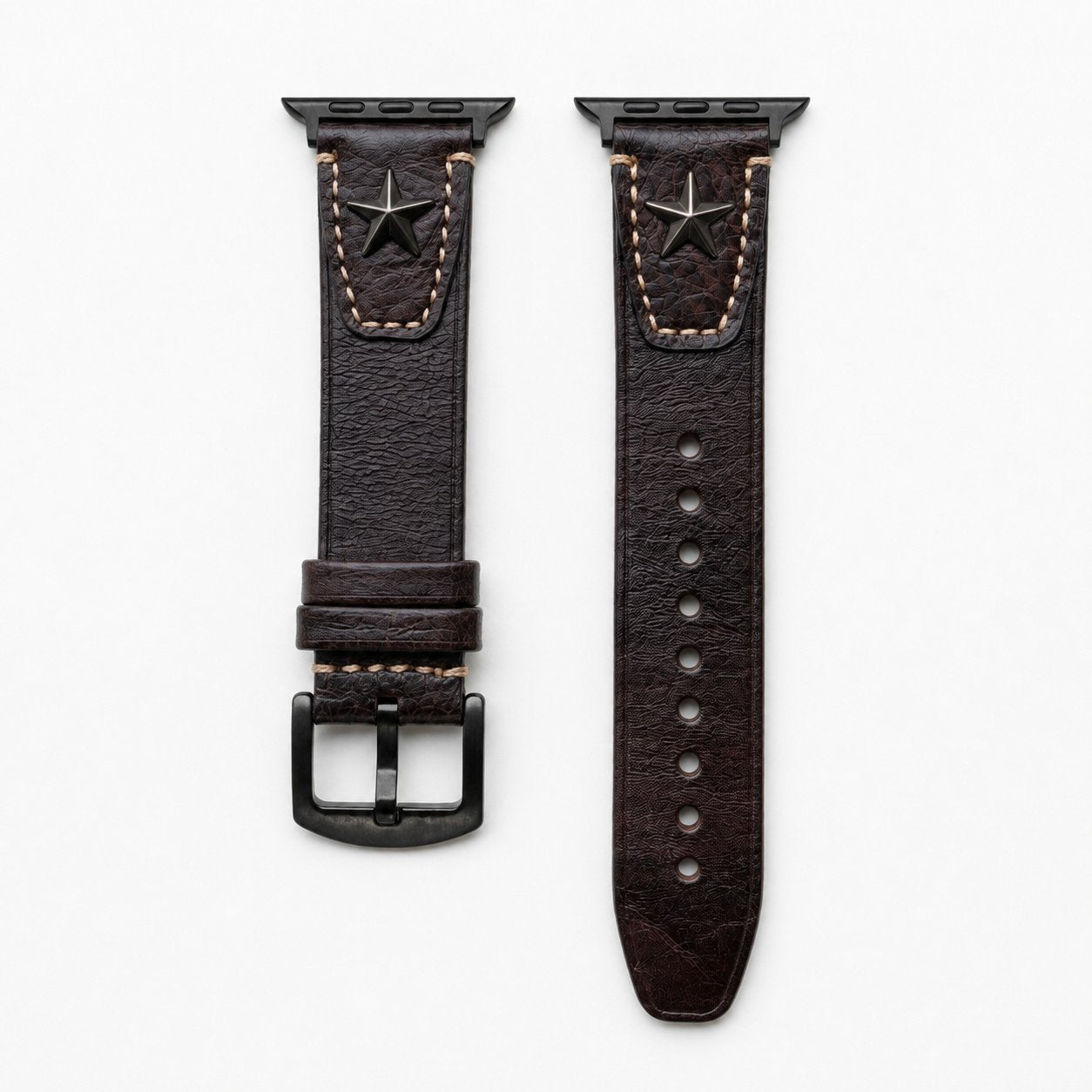 Punk Star Rivet Genuine Leather Band for Apple Watch