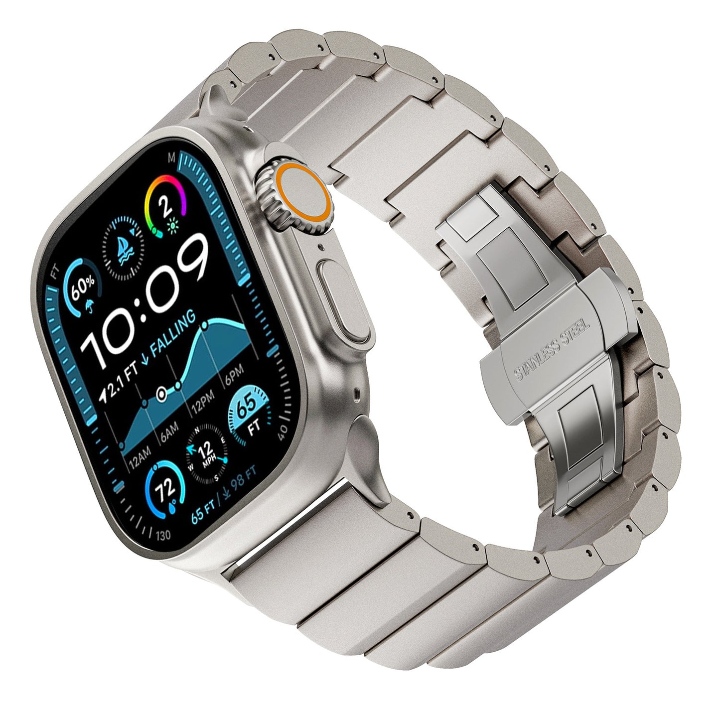 Pure Titanium Bamboo-Link Band for Apple Watch