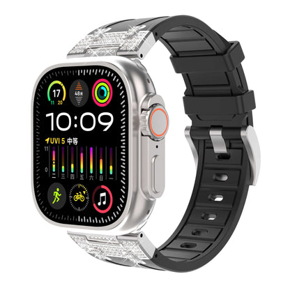 Rhinestone Armor Silicone Band for Apple Watch Sport Strap