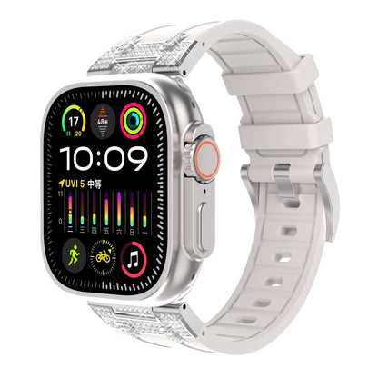 Rhinestone Armor Silicone Band for Apple Watch Sport Strap