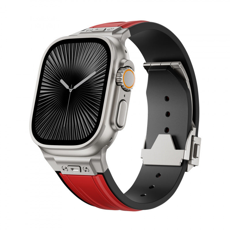 Rugged Elastic Silicone Band for Apple Watch Adventure Sport Style