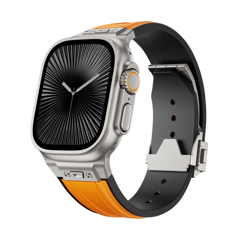 Rugged Elastic Silicone Band for Apple Watch Adventure Sport Style