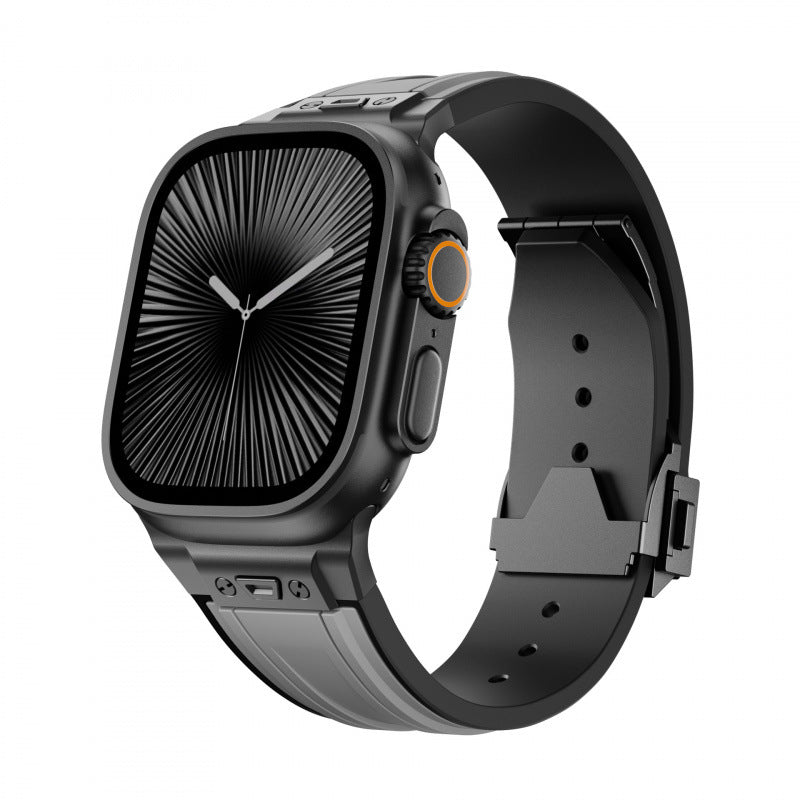 Rugged Elastic Silicone Band for Apple Watch Adventure Sport Style
