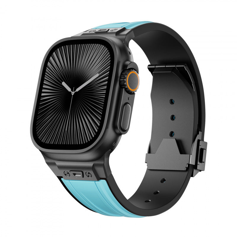 Rugged Elastic Silicone Band for Apple Watch Adventure Sport Style