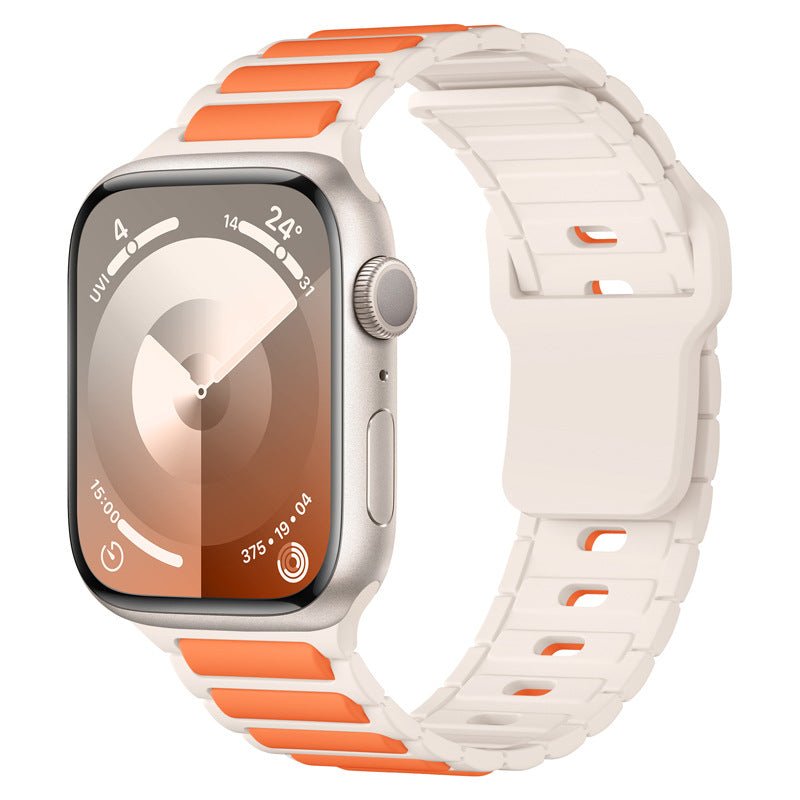 Rugged Two-Tone Silicone Band for Apple Watch