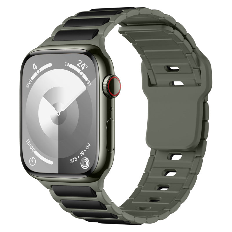 Rugged Two-Tone Silicone Band for Apple Watch