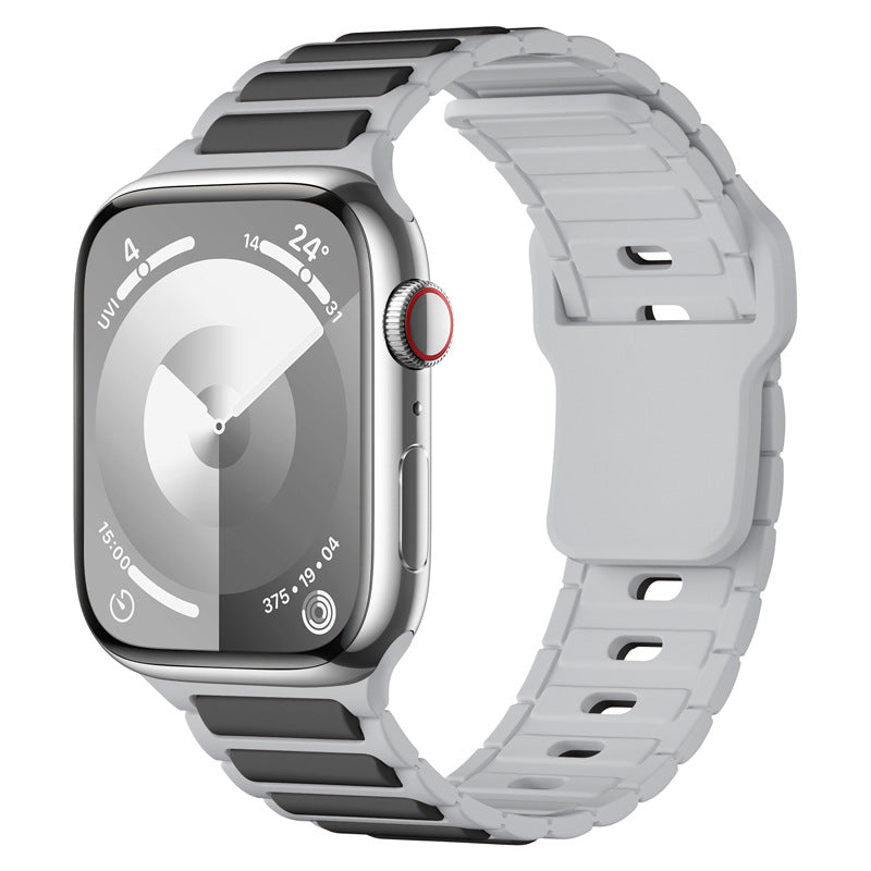 Rugged Two-Tone Silicone Band for Apple Watch