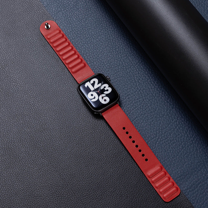 Single-Stud Magnetic Leather Band for Apple Watch