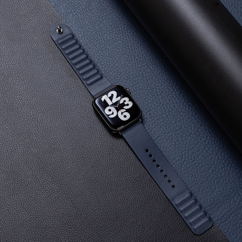 Single-Stud Magnetic Leather Band for Apple Watch
